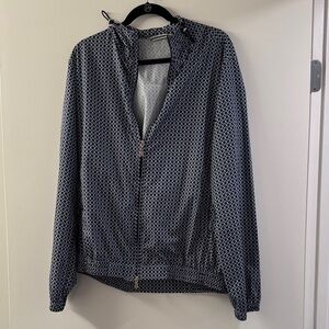Men's Black and Gray Patterned Jacket